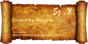 Szekerka Melina névjegykártya